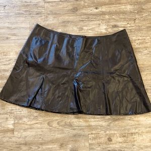 Black leather skirt